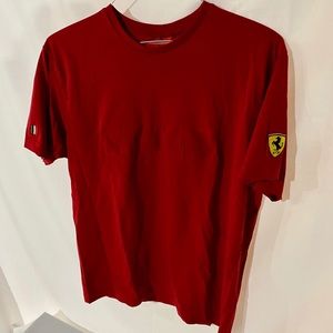 Red Ferrari short sleeve shirt gently worn